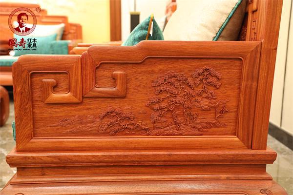开云体育大果紫檀家具品牌国寿红木：国富沙发承载家国情怀引领家居风尚(图5)