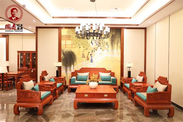 开云体育大果紫檀家具品牌国寿红木：国富沙发承载家国情怀引领家居风尚(图1)