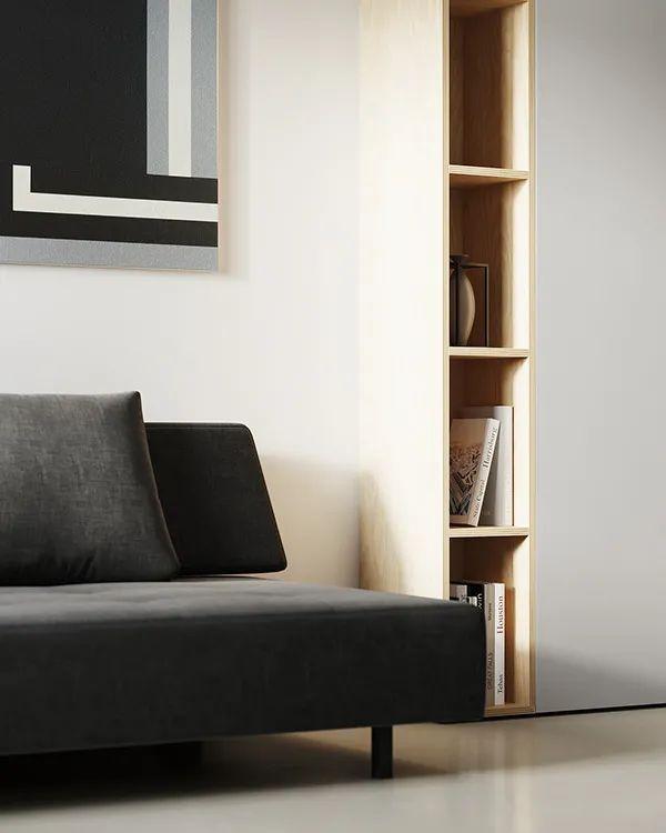 53㎡小户型巧用多功能家具一居变两居(图6)