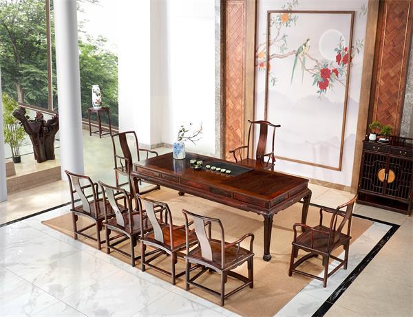 大红酸枝家具：旭东红木打造你的冬日惬意茶生活开云体育(图1)