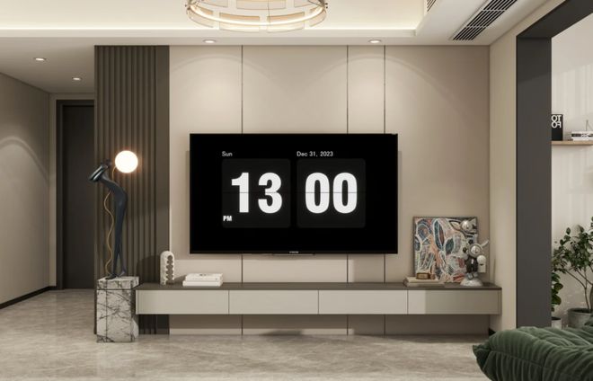 客厅电视柜这样kaiyun体育全站设计一间顶两间！(图1)