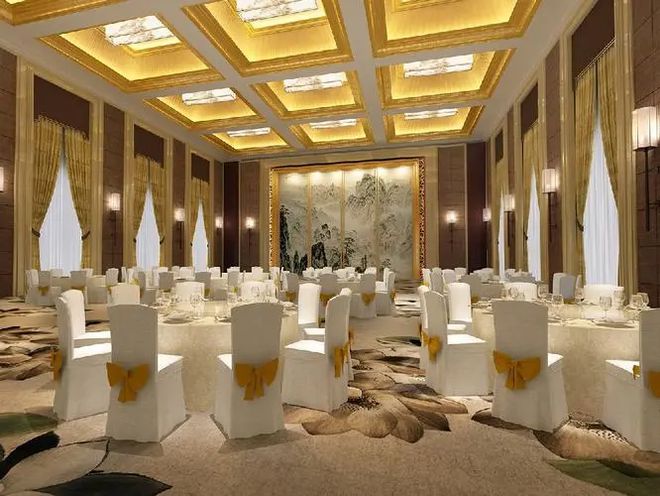kaiyun体育全站奢华盛宴地：酒店宴会厅装修效果图精选(图3)