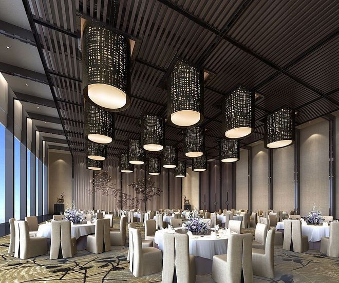 kaiyun体育全站奢华盛宴地：酒店宴会厅装修效果图精选(图2)