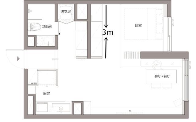 kaiyun体育网页版建议小户型业主：卧室打地台床延伸3米到客厅又是沙发又是餐椅(图1)