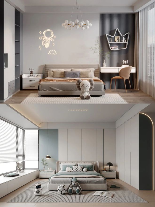 十二款好看的男孩房卧室设计让人眼前一亮大小户型都适用(图1)