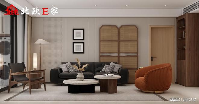 kaiyun体育全站北欧E家：150㎡黑胡桃复古风与生活交织的古雅美学(图1)