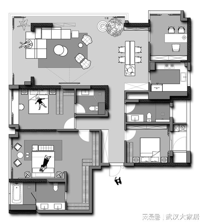 陈忠【武汉瑞府—精装房kaiyun体育网页版改造】武汉城市室内设计大赛参赛作品(图2)