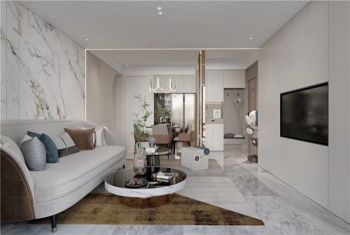 尚海整装设计效果惊kaiyun体育全站艳呈现！现代简约风如何玩转空间美学(图3)