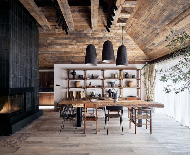 避世又治愈老木新生的空间美学太上头了！网友：这才是真正的“松弛感住宅”(图1)