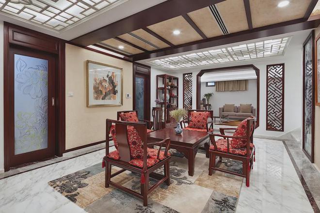 kaiyun体育全站低调奢华的中式装修(图4)