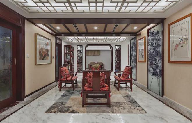 kaiyun体育全站低调奢华的中式装修(图1)