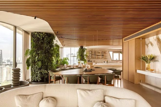 kaiyun体育全站设计与自然融合：巴西圣保罗570平方米公寓的创意改造(图1)